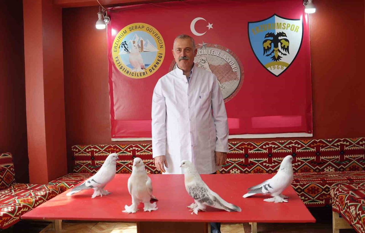 YAKLAŞIK 40 GÜVERCİNİ BULUNAN EMEKLİ KIDEMLİ BAŞÇAVUŞ AHMET ÖZKALIPÇI, KUŞLARI İÇİN 3+1 SOBALI BİR...