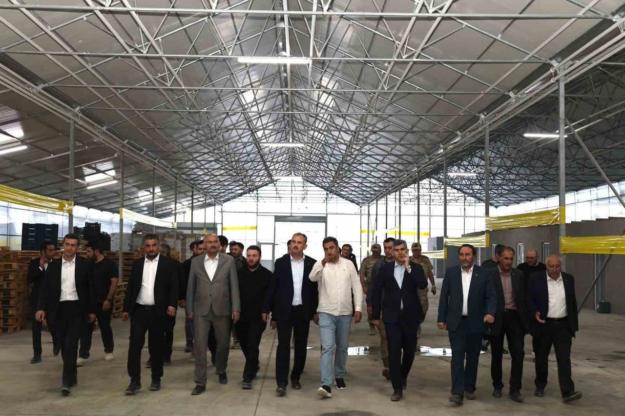 VALİ BOZKURT DİYADİN JEOTERMAL SERA OSB’DE İNCELEMELERDE BULUNDU