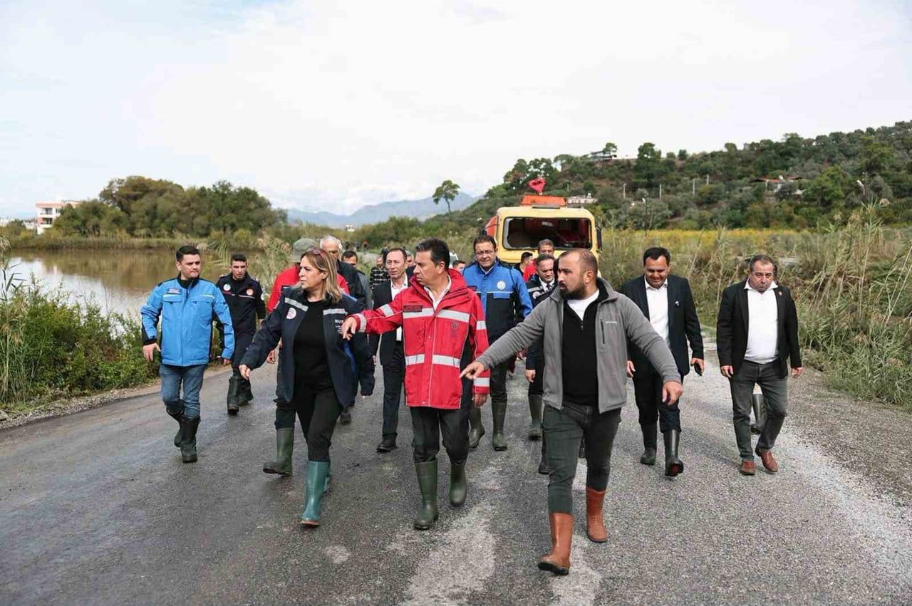 MUĞLA BÜYÜKŞEHİR BELEDİYE BAŞKANI AHMET ARAS, METREKAREYE 118,4 KİLOGRAM YAĞIŞ DÜŞEN DALAMAN’DA...
