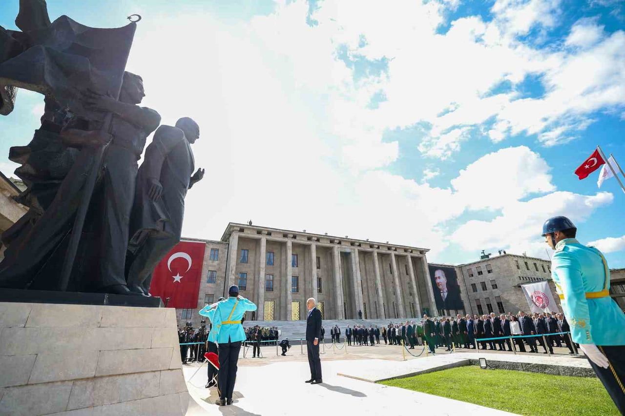TBMM BAŞKANI NUMAN KURTULMUŞ YENİ YASAMA YILI DOLAYISIYLA DÜZENLENEN TÖRENLER KAPSAMINDA ATATÜRK...