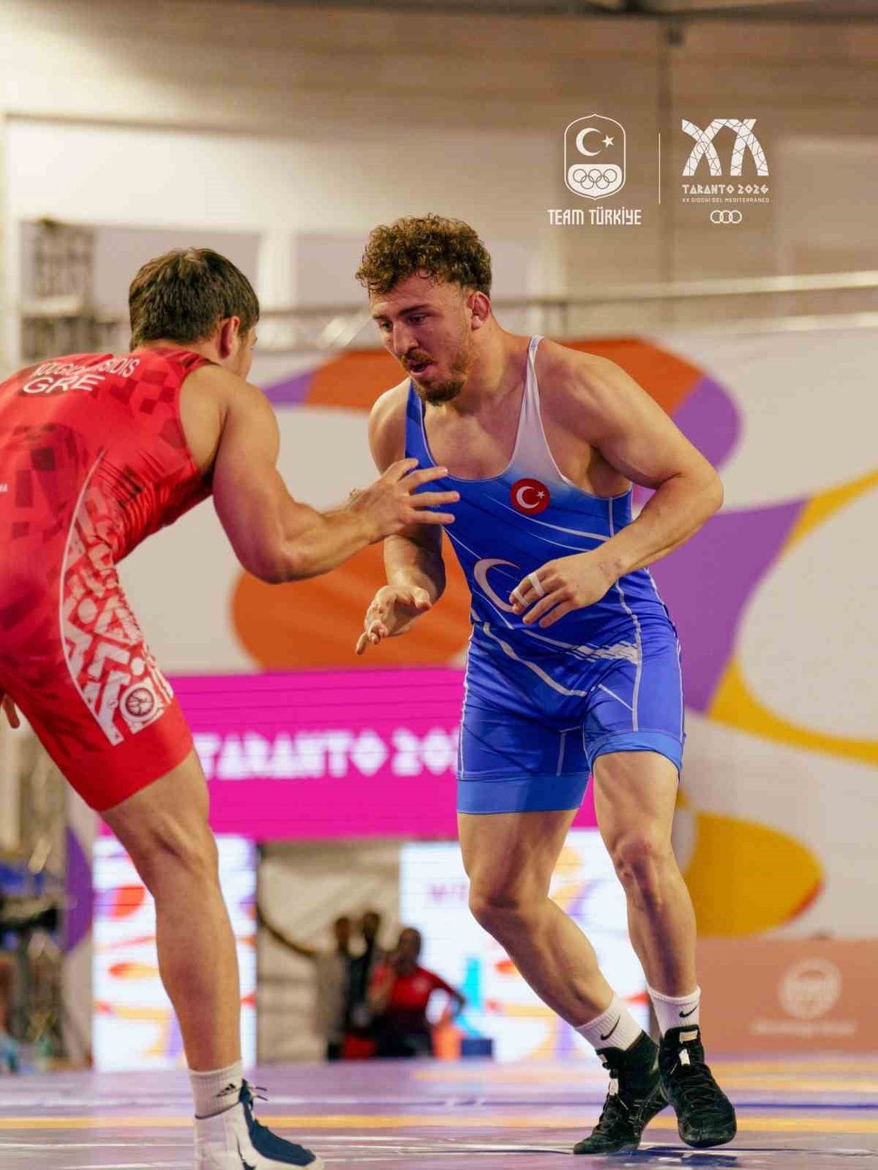 TARANTO 2026 AKDENİZ OYUNLARI'NDA MÜCADELE EDEN MİLLİ GÜREŞÇİ İSMAİL KÜÇÜKSOLAK, ERKEKLER SERBEST...