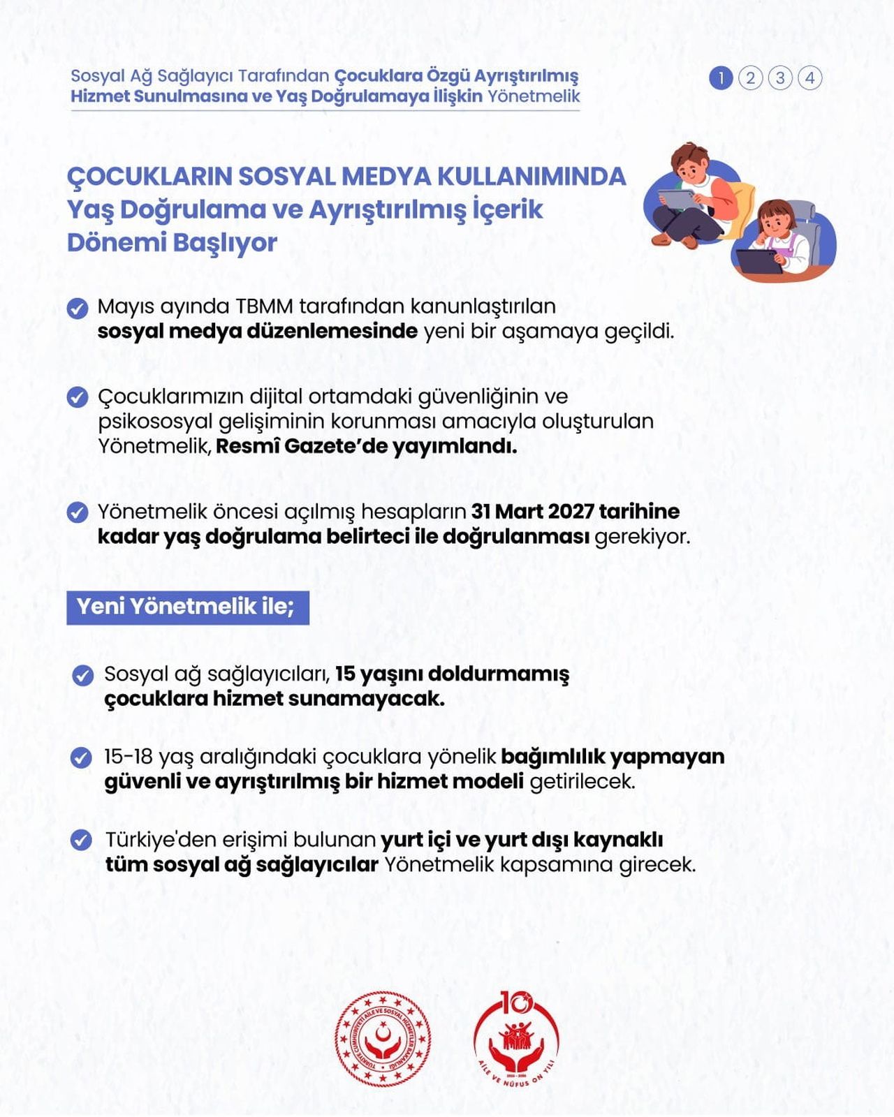 AİLE VE SOSYAL HİZMETLER BAKANI MAHİNUR ÖZDEMİR GÖKTAŞ, “RESMİ GAZETE’DE YAYIMLANAN YÖNETMELİK İLE...
