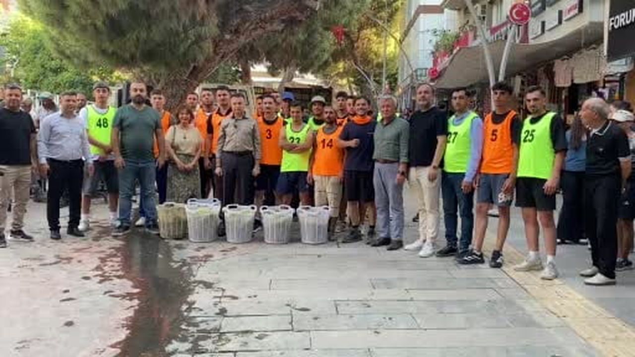 30 kiloluk kelterlerle kıyasıya yarıştılar