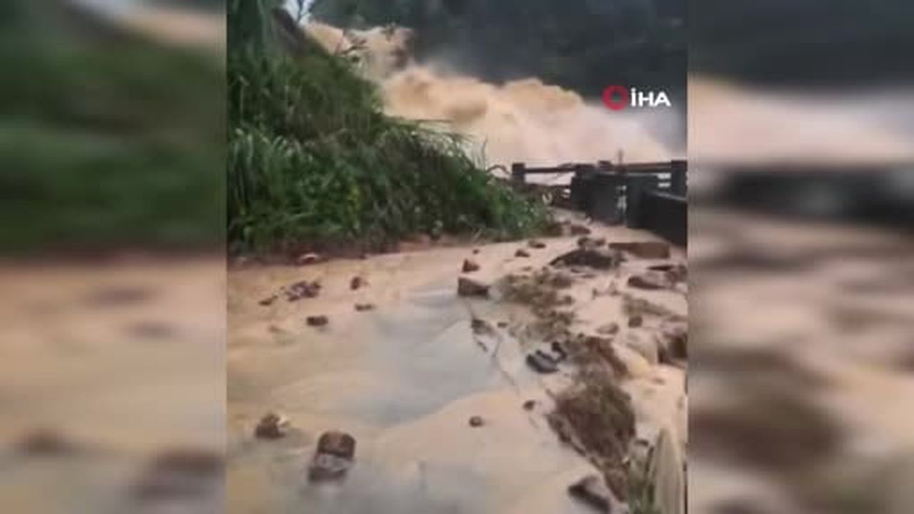 Çin’in doğusunda etkili olan Saudel Tayfunu’nun neden olduğu şiddetli yağışın ardından meydana...
