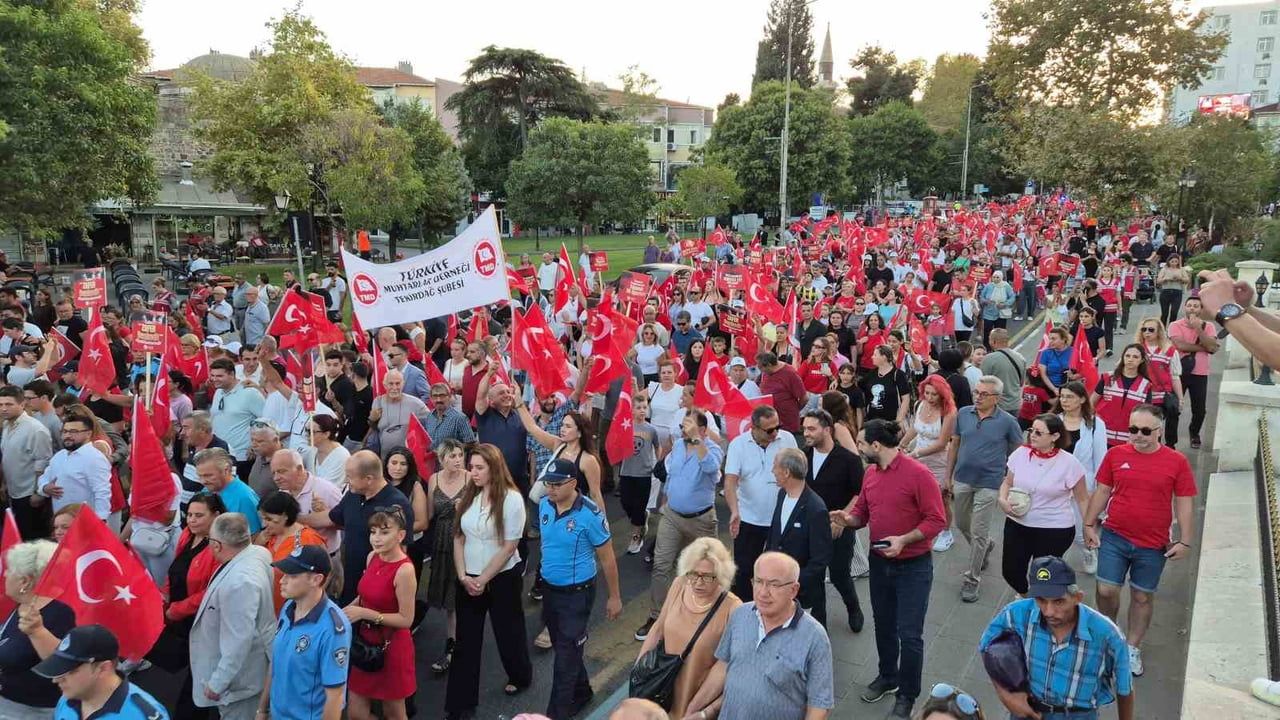 TEKİRDAĞ’DA 30 AĞUSTOS ZAFER BAYRAMI’NIN 104’ÜNCÜ YIL DÖNÜMÜ DOLAYISIYLA DÜZENLENEN KORTEJ...