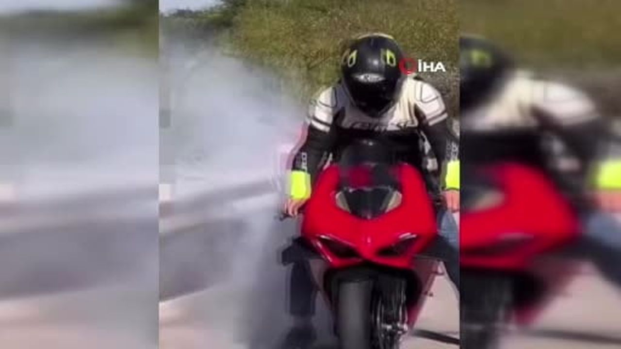 Motosikletiyle akrobatik hareketler yapan sürücüye 53 bin TL ceza