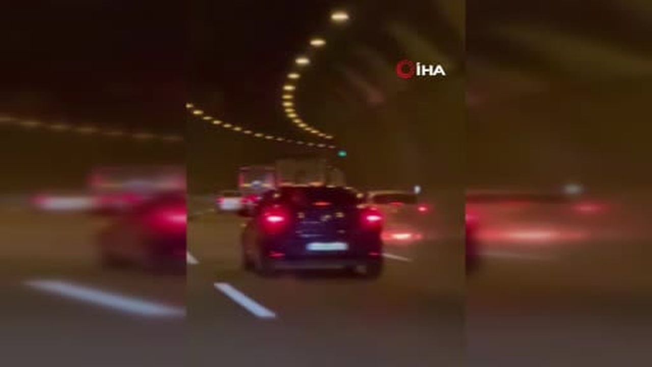 Bolu Dağı Tüneli’nde otomobil alev topuna döndü: Trafik kilitlendi