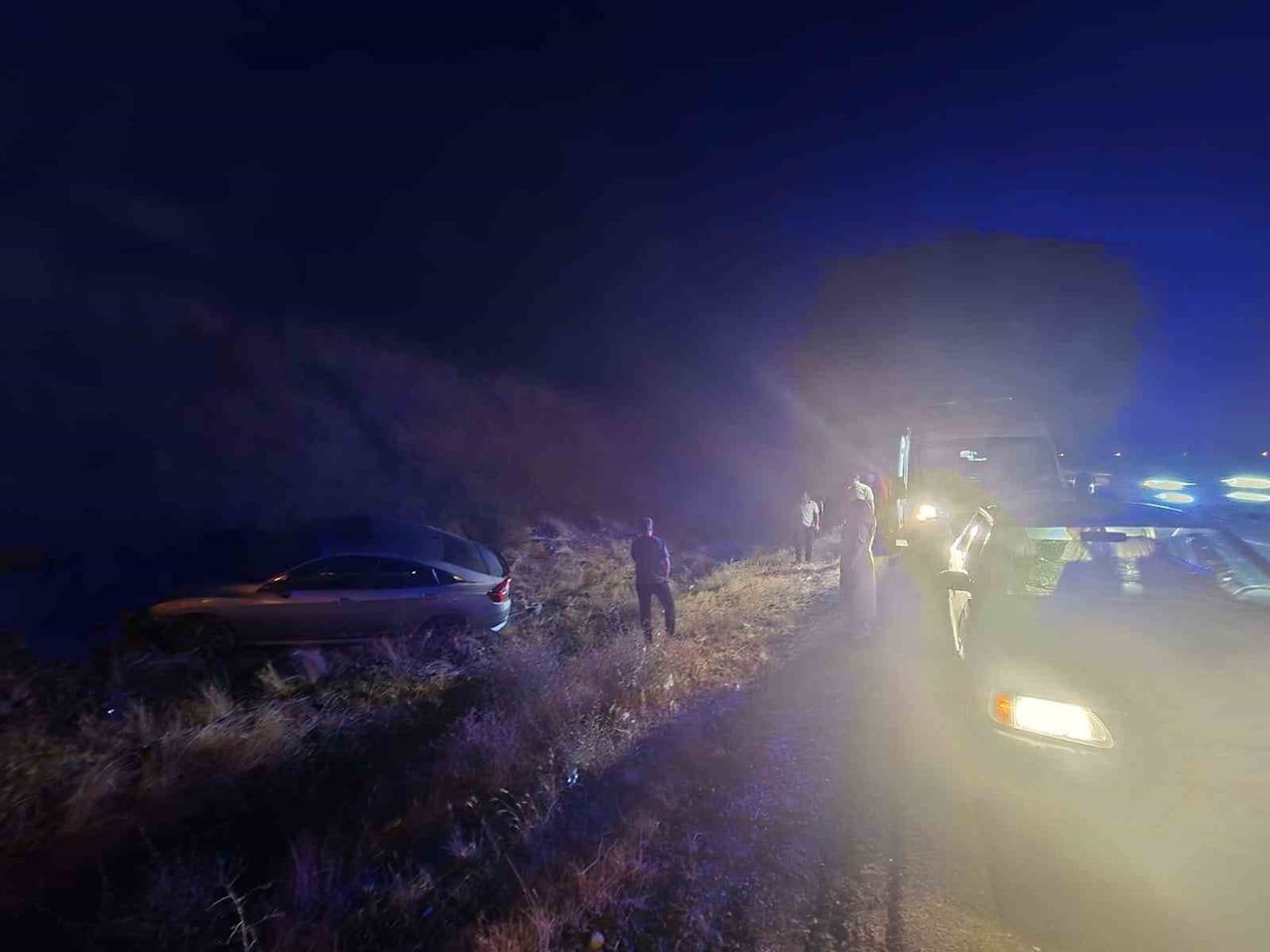 BİNGÖL’DE OTOMOBİL YOLDAN ÇIKTI: 2 YARALI