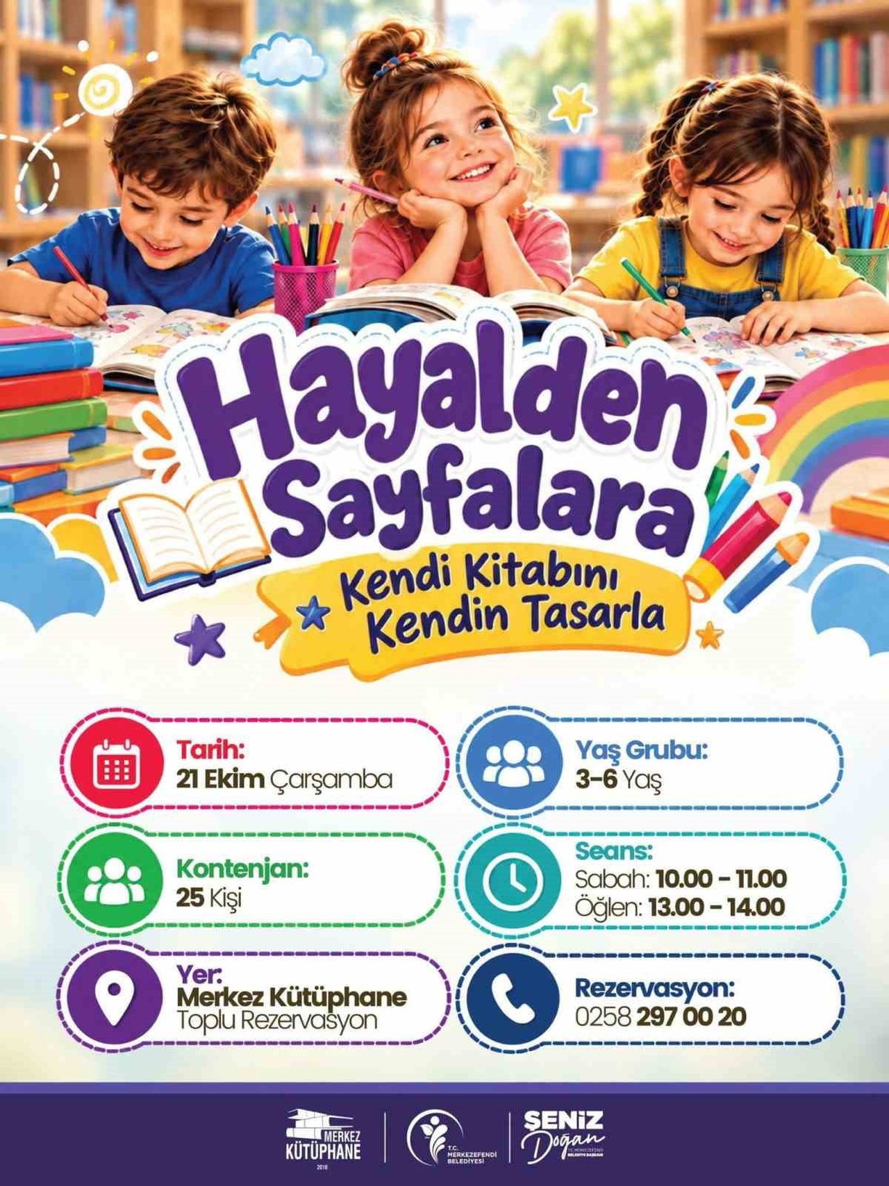 MERKEZEFENDİ BELEDİYESİ, ÇOCUKLARIN HAYAL GÜÇLERİNİ GELİŞTİRMEK VE KİTAPLARLA OLAN BAĞLARINI...