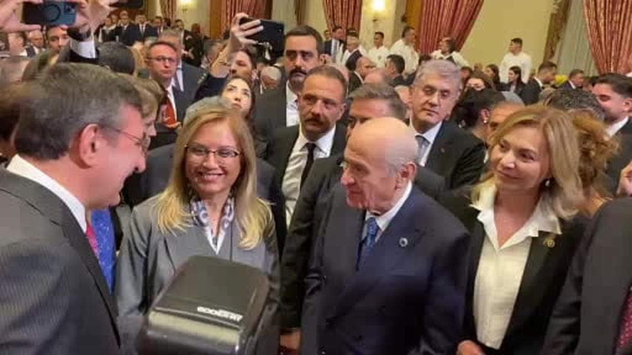 Cumhurbaşkanı Yardımcısı Yılmaz, MHP Lideri Bahçeli ile bir araya geldi
