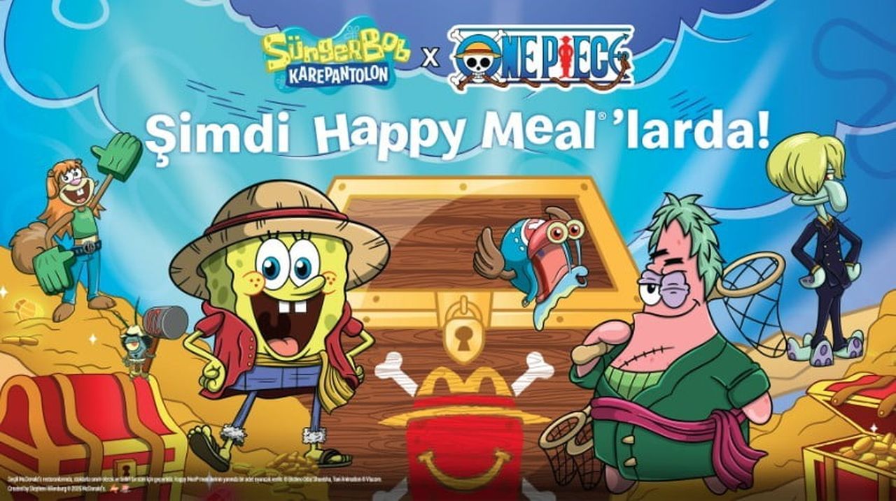 MCDONALD’S TÜRKİYE, SÜNGER BOB’UN NEŞELİ DÜNYASIYLA ANİME SERİSİ ONE PİECE’İN DENİZLERDE GEÇEN...