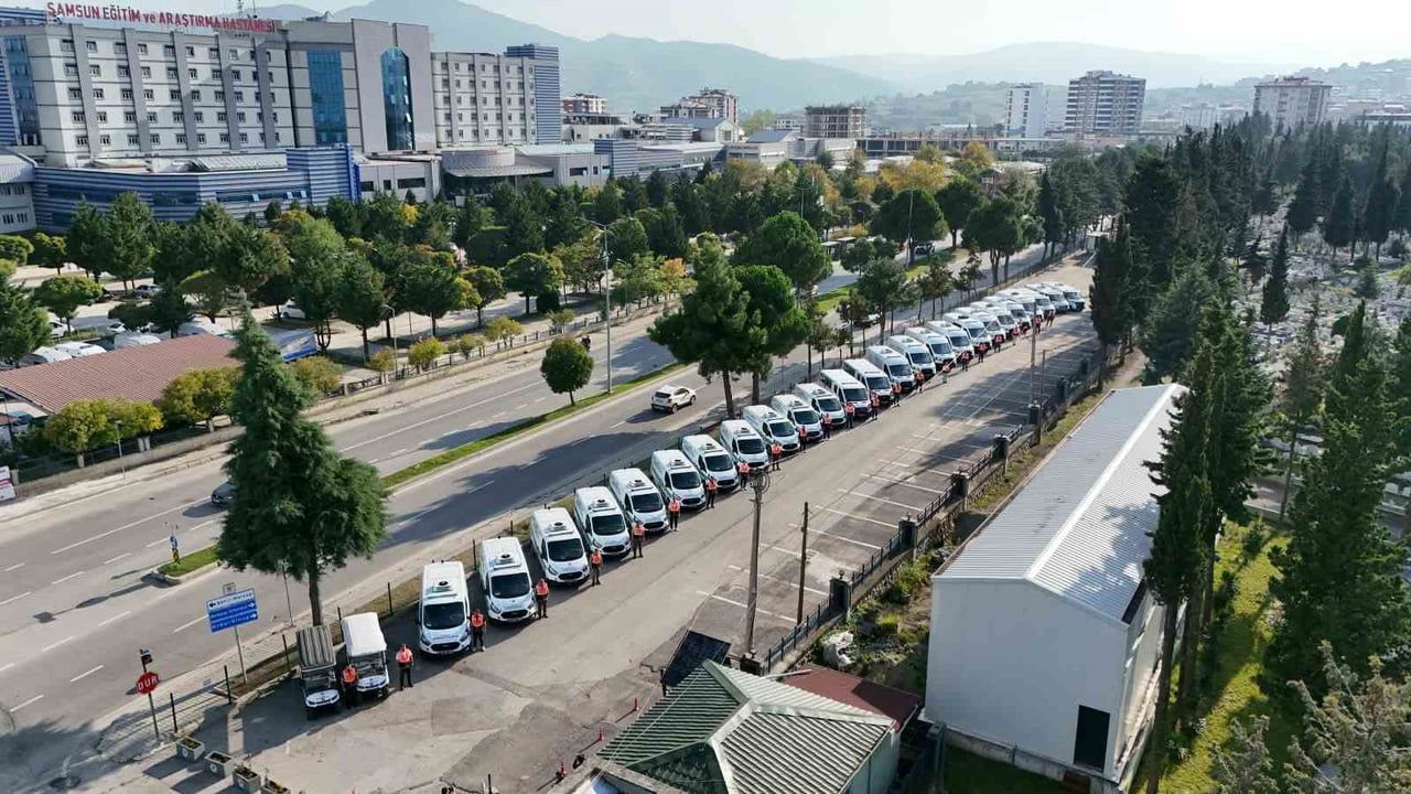 SAMSUN BÜYÜKŞEHİR BELEDİYESİ, 14 İLÇEDE CENAZE NAKİL HİZMETLERİNİ 7 GÜN 24 SAAT ANLAYIŞI İLE...