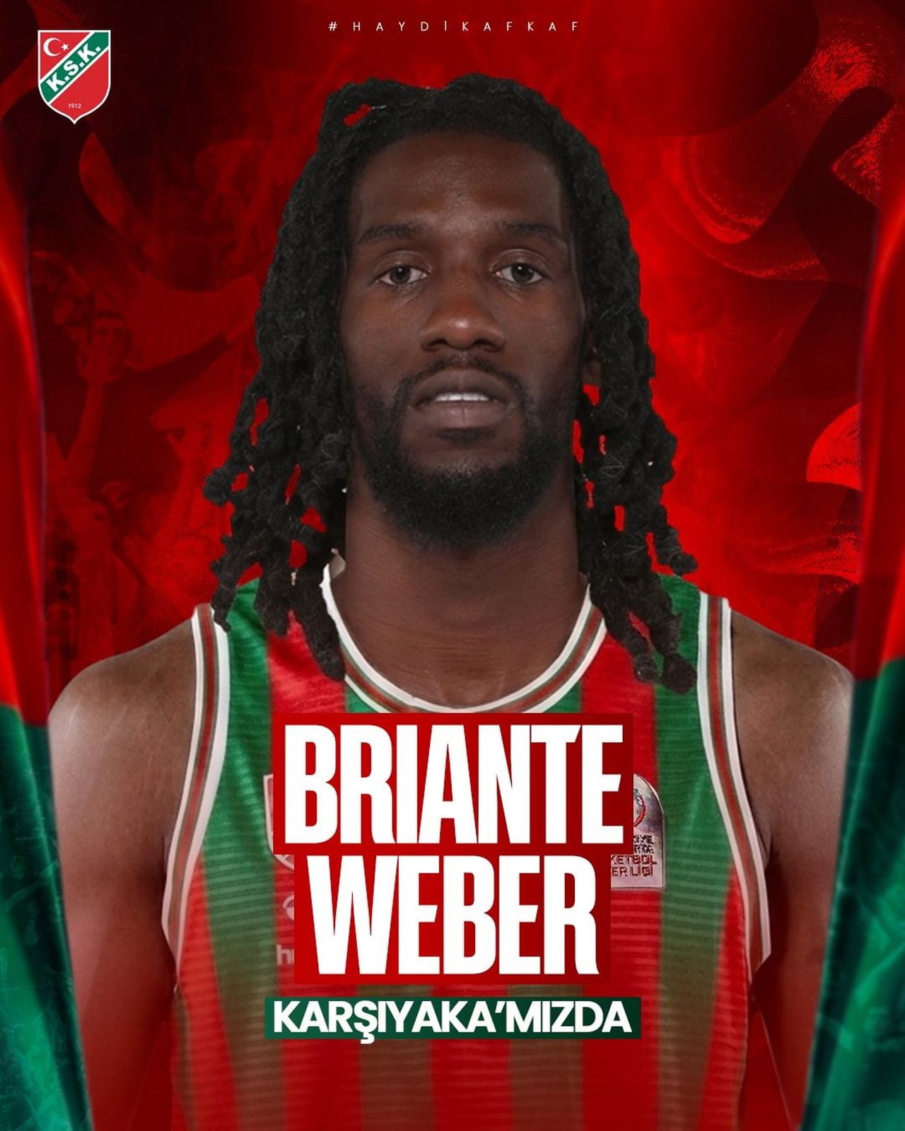 KARŞIYAKA BASKETBOL, 33 YAŞINDAKİ OYUN KURUCU BRİANTE WEBER’İ KADROSUNA KATTIĞINI AÇIKLADI.