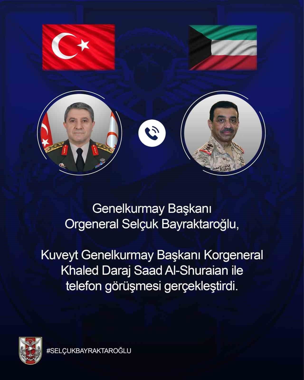 GENELKURMAY BAŞKANI ORGENERAL SELÇUK BAYRAKTAROĞLU, KUVEYT GENELKURMAY BAŞKANI KORGENERAL KHALED...