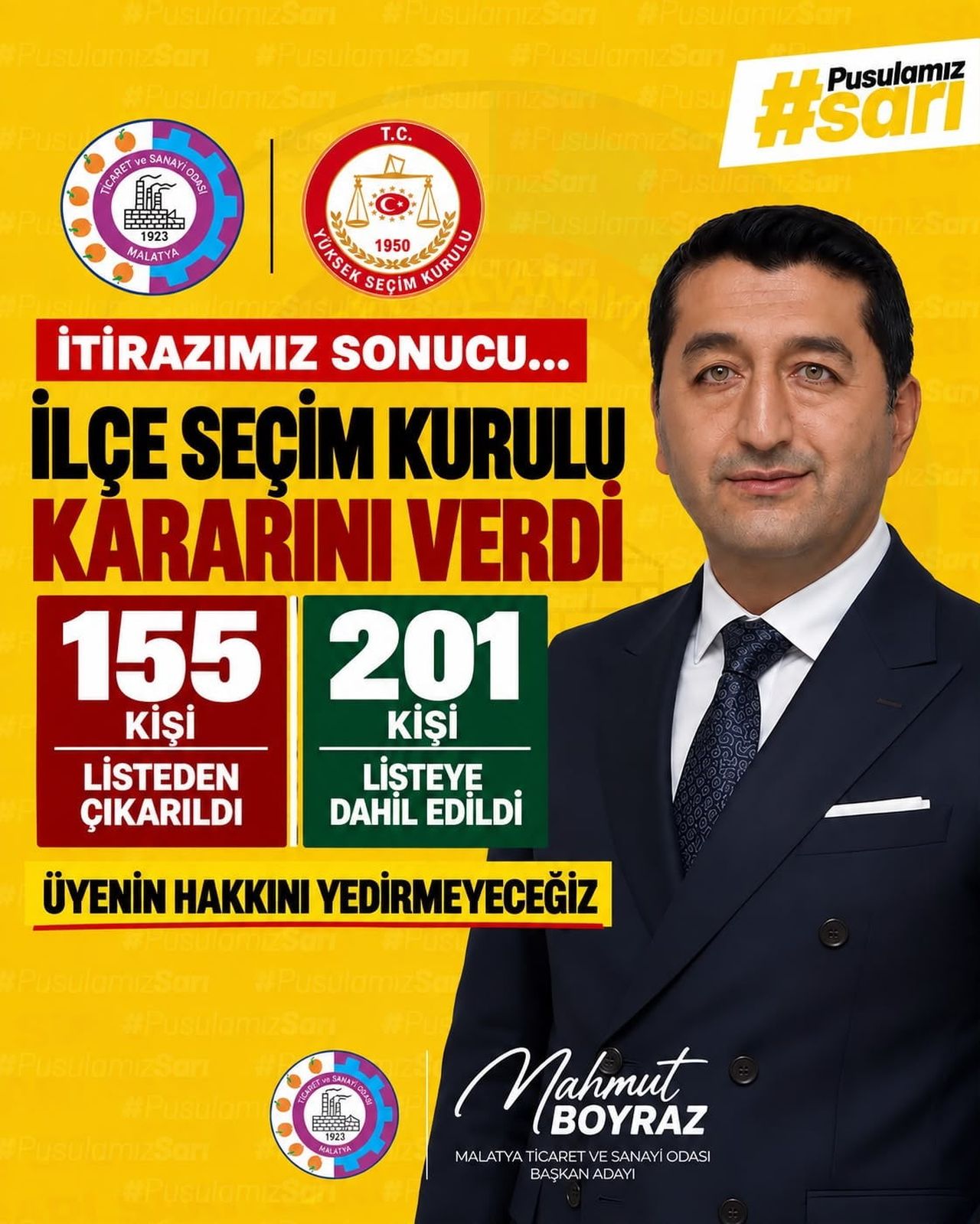 MAHMUT BOYRAZ, MTSO İÇİN 6 PROJESİNİ AÇIKLADI