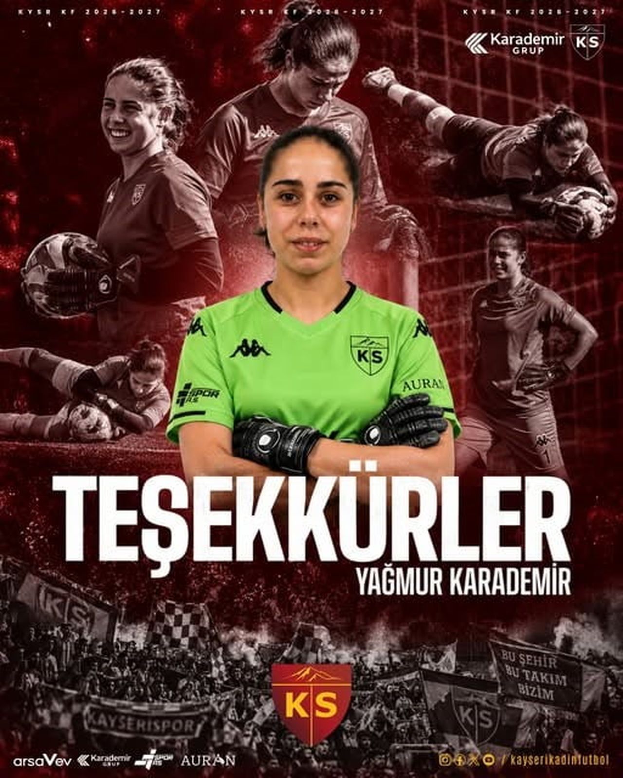 KAYSERİ KADIN FUTBOL KULÜBÜ, KALECİ YAĞMUR KARADEMİR İLE YOLLARINI AYIRDI.