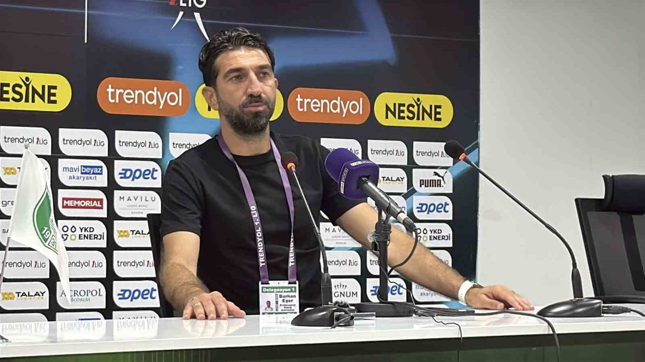 BODRUM FK TEKNİK DİREKTÖRÜ BURHAN EŞER, MUĞLASPOR MAÇININ ARDINDAN, “RAKİP CEZA SAHASINDA 30'A...