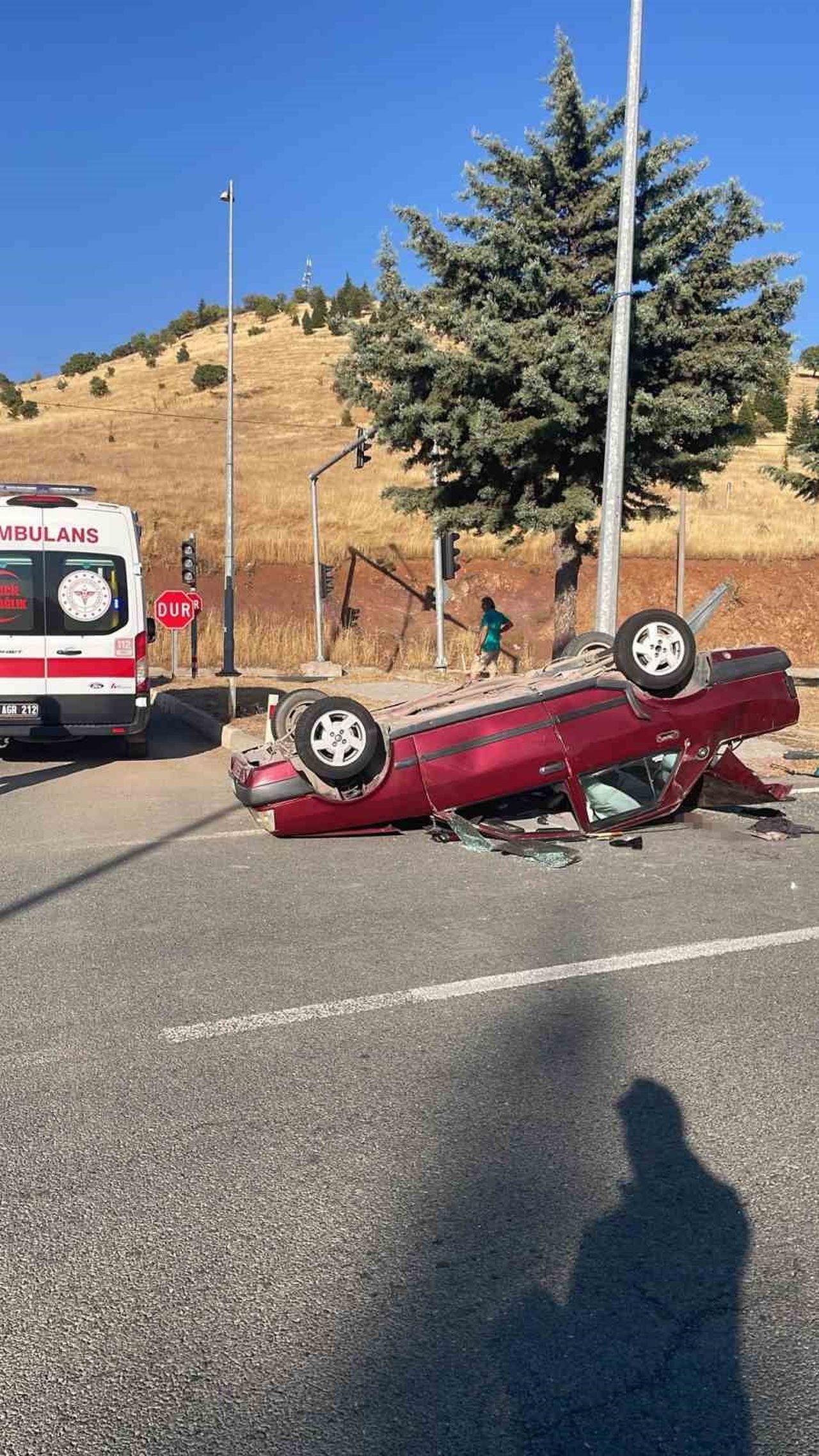 ELAZIĞ’DA İKİ OTOMOBİLİN ÇARPIŞMASI SONUCU MEYDANA GELEN TRAFİK KAZASINDA, TOFAŞ MARKA OTOMOBİL...