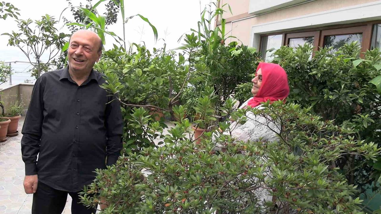 RİZE'DE YAŞAYAN SİNAN VE MELEK UĞUR ÇİFTİ, EVLERİNİN 150 METREKARELİK BALKONUNA YERLEŞTİRDİKLERİ...