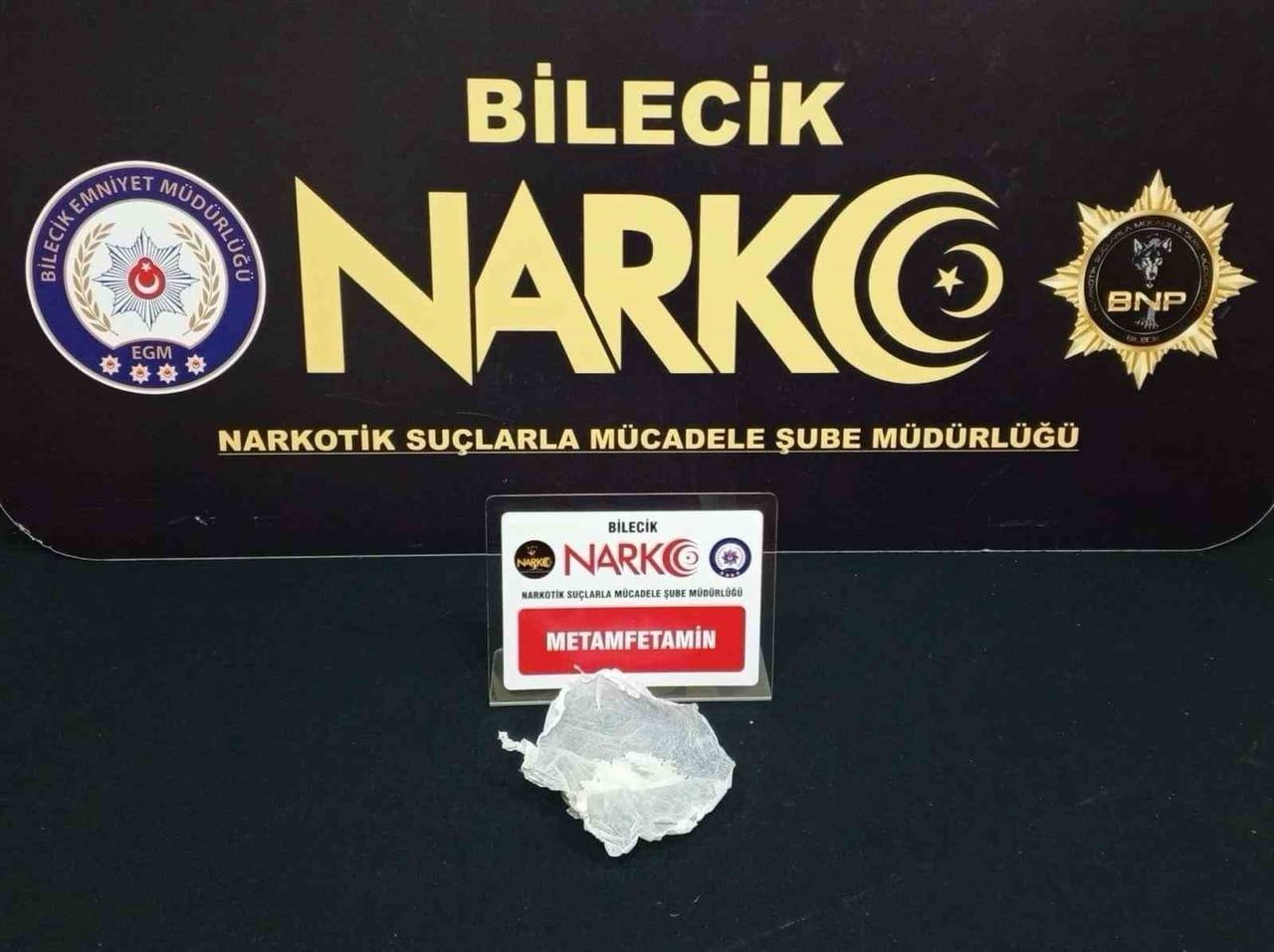 BİLECİK’TE METAMFETAMİN ELE GEÇİRİLDİ