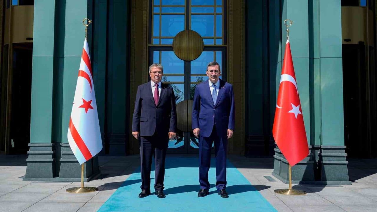 CUMHURBAŞKANI YARDIMCISI CEVDET YILMAZ, KUZEY KIBRIS TÜRK CUMHURİYETİ (KKTC) BAŞBAKANI ÜNAL ÜSTEL...