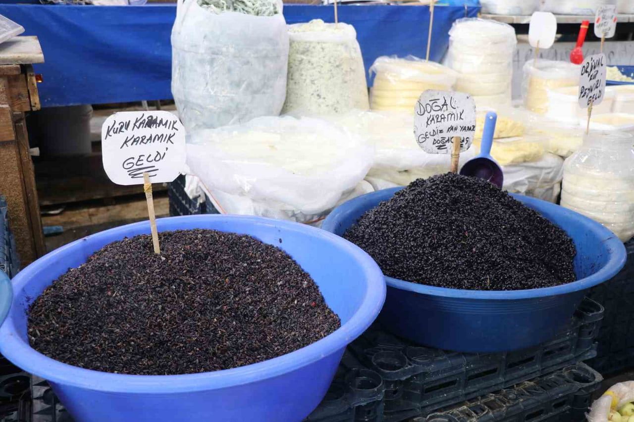 BİRÇOK DERDE DEVA KARAMUK MEYVESİ TEZGAHLARDAKİ YERİNİ ALDI