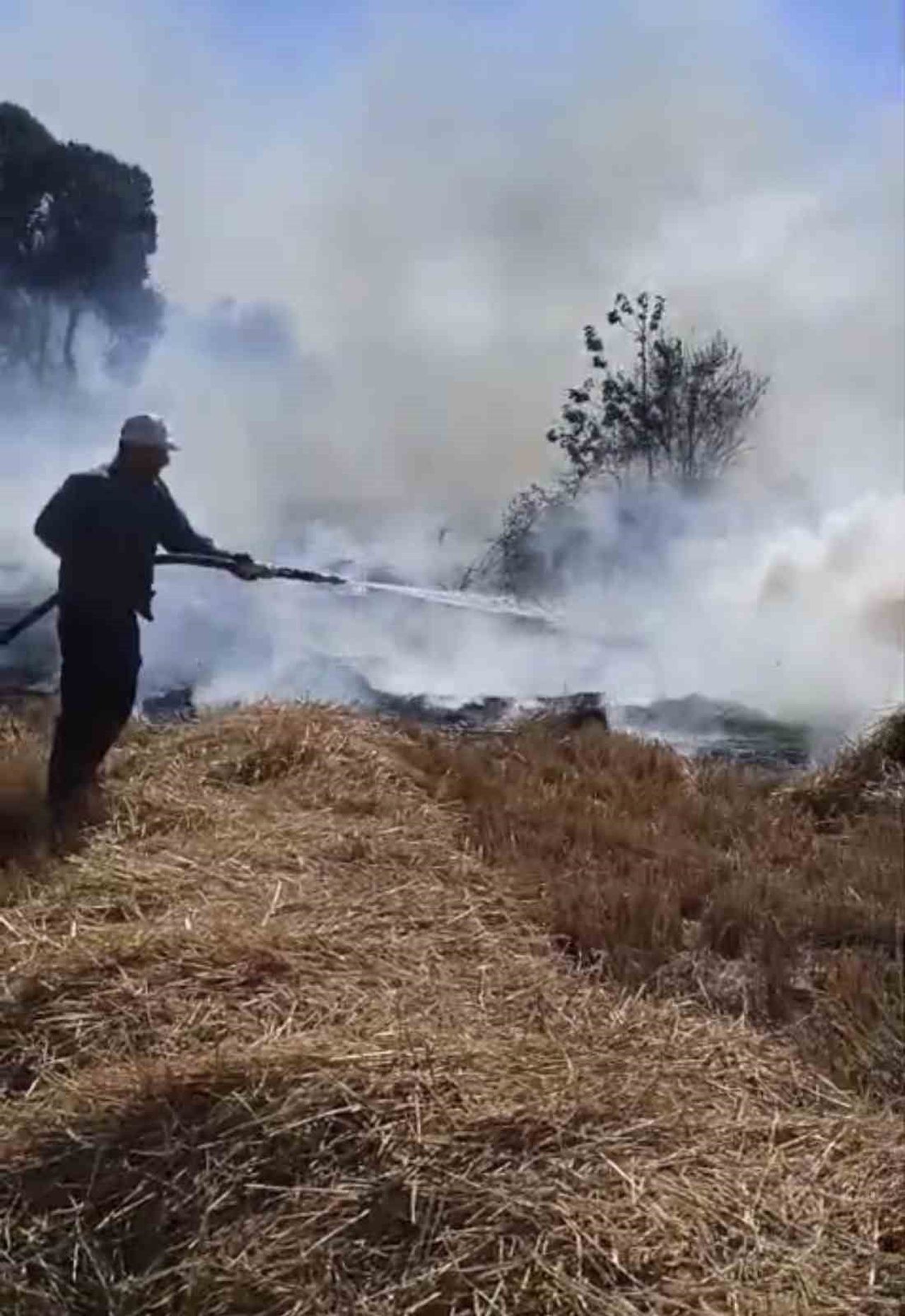 KONYA’NIN BEYŞEHİR İLÇESİNDE GÖL KIYISINDAKİ SAZLIK ALANDA ÇIKAN YANGIN, RÜZGARIN ETKİSİYLE...