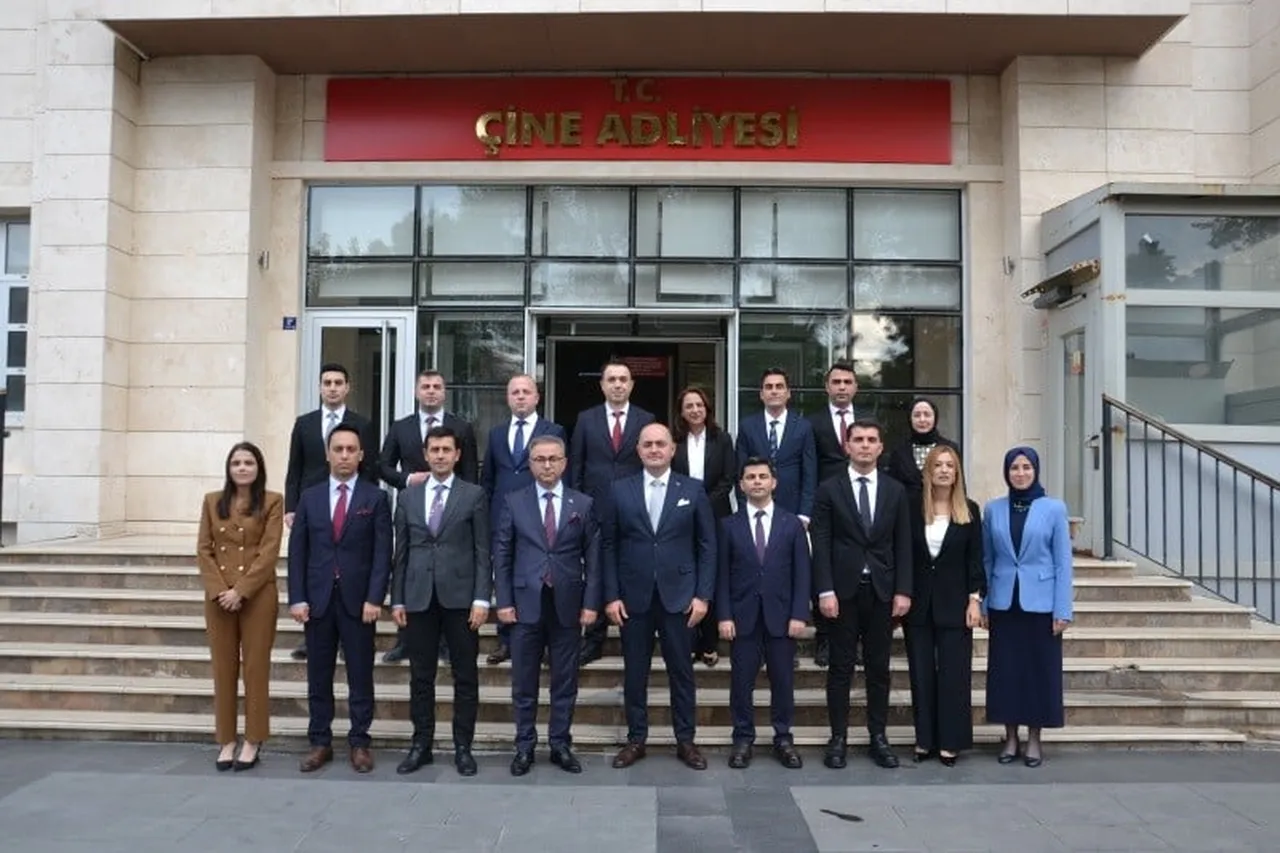 AYDIN CUMHURİYET BAŞSAVCISI UYGUR KAAN ARISOY, ADALET KOMİSYONU BAŞKANI HASAN ÖZTÜRK VE...