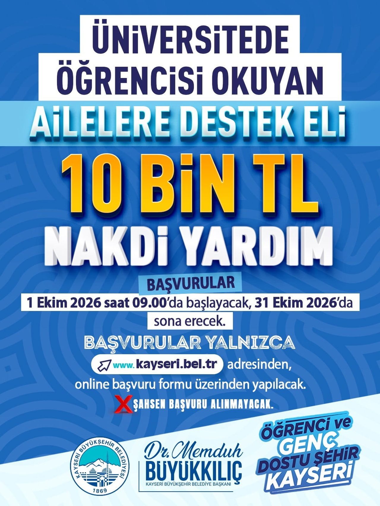 KAYSERİ BÜYÜKŞEHİR BELEDİYESİ, BAŞKAN DR. MEMDUH BÜYÜKKILIÇ’IN TALİMATLARIYLA ÜNİVERSİTEDE...