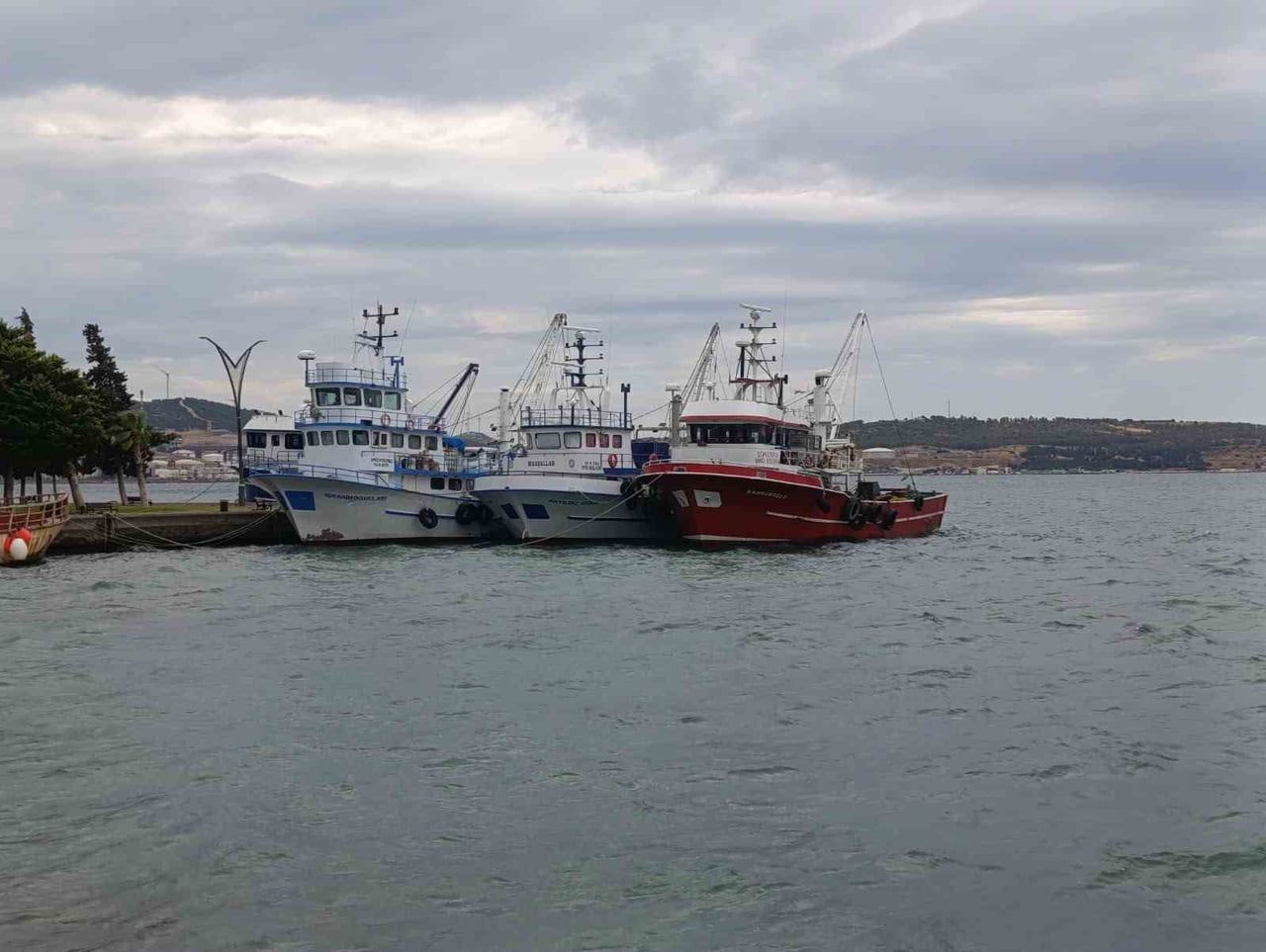 ALİAĞA'DA POYRAZ FIRTINASI BALIKÇILARI LİMANA BAĞLADI