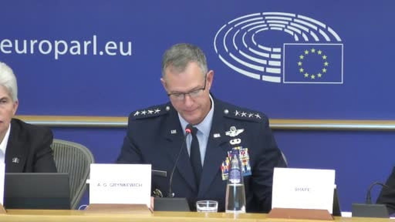 Avrupa Parlamentosu (AP) Savunma ve Güvenlik Komisyonu toplantısında konuşan NATO Avrupa Müttefik...