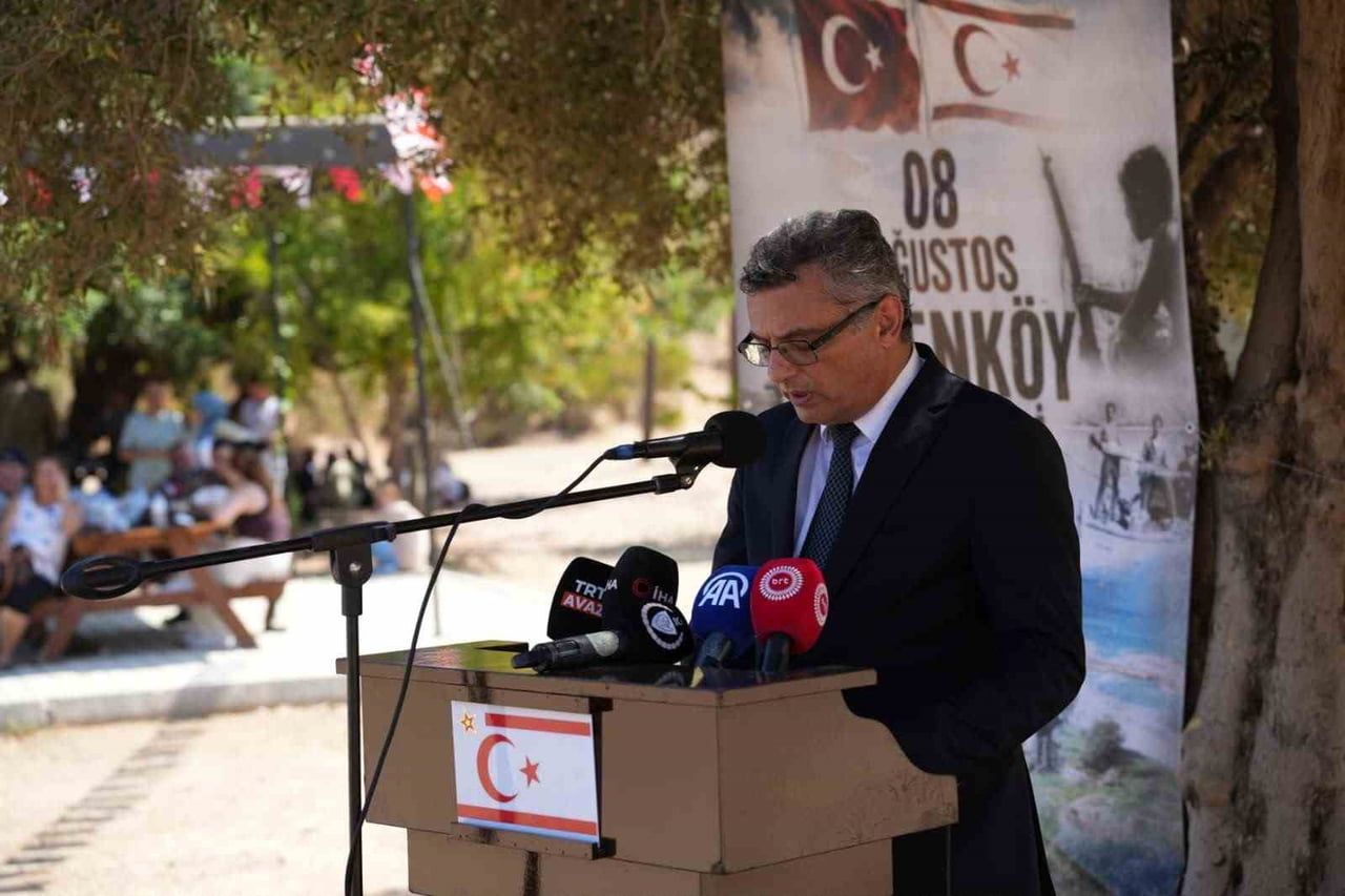 KKTC CUMHURBAŞKANI TUFAN ERHÜRMAN TÖRENDE KONUŞMA YAPTI