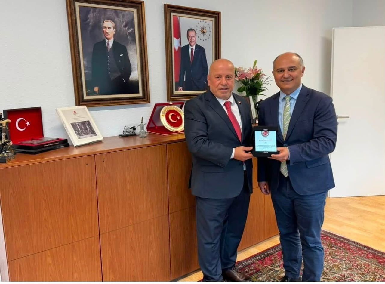 AVRUPALI TÜRK GİRİŞİMCİLER BİRLİĞİ (ATGB) GENEL BAŞKANI ORHAN BUYURMAN VE GENEL SEKRETER MUHARREM...