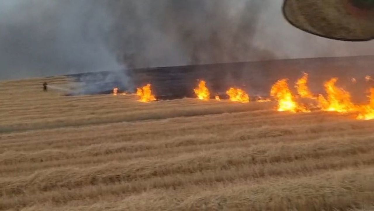 DİYARBAKIR’IN SİLVAN İLÇESİNDE YAKLAŞIK 5 BİN DÖNÜMLÜK ALANDA YANGIN ÇIKTI.