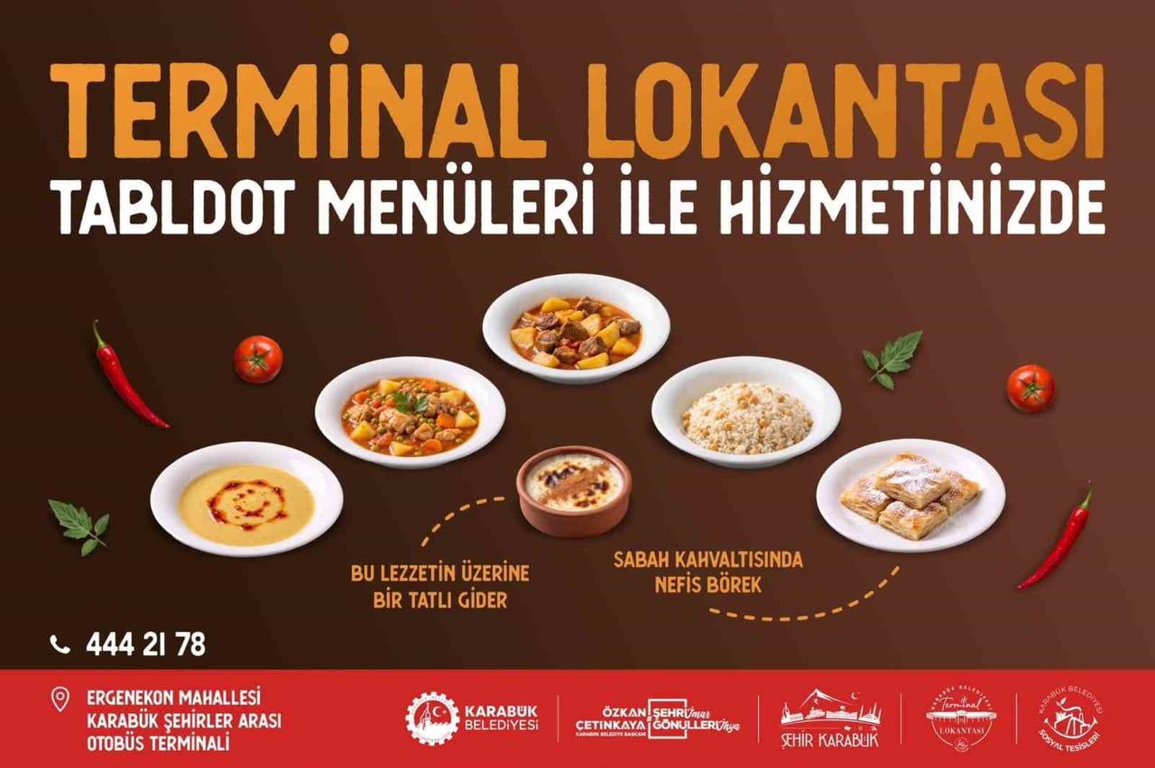 KARABÜK BELEDİYESİ TERMİNAL LOKANTASI, HİJYEN ŞARTLARINA UYGUN HAZIRLANAN YEMEKLERİ VE EKONOMİK...