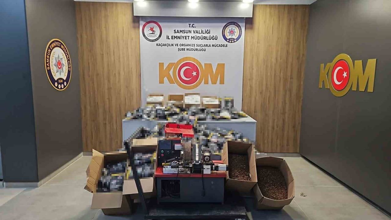 SAMSUN’UN İLKADIM İLÇESİNDE PİYASAYA SÜRÜLMEK ÜZERE HAZIRLANDIĞI DEĞERLENDİRİLEN 14 BİN ADET...