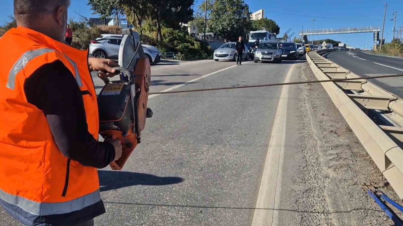 SÜLEYMANPAŞA İLÇESİNDE YÜKSEK ENERJİ NAKİL HATLARININ DEĞİŞİMİ ÖNCESİNDE MURATLI-SÜLEYMANPAŞA YOLU...