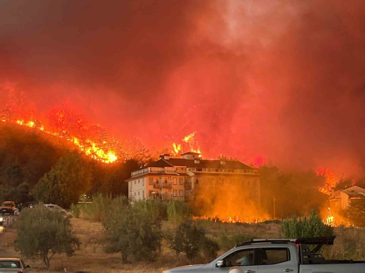 MUĞLA'NIN FETHİYE İLÇESİNDE ORMANLIK ALANDA ÇIKAN ORMAN YANGININ KONTROL ALTINA ALINMASI İÇİN...