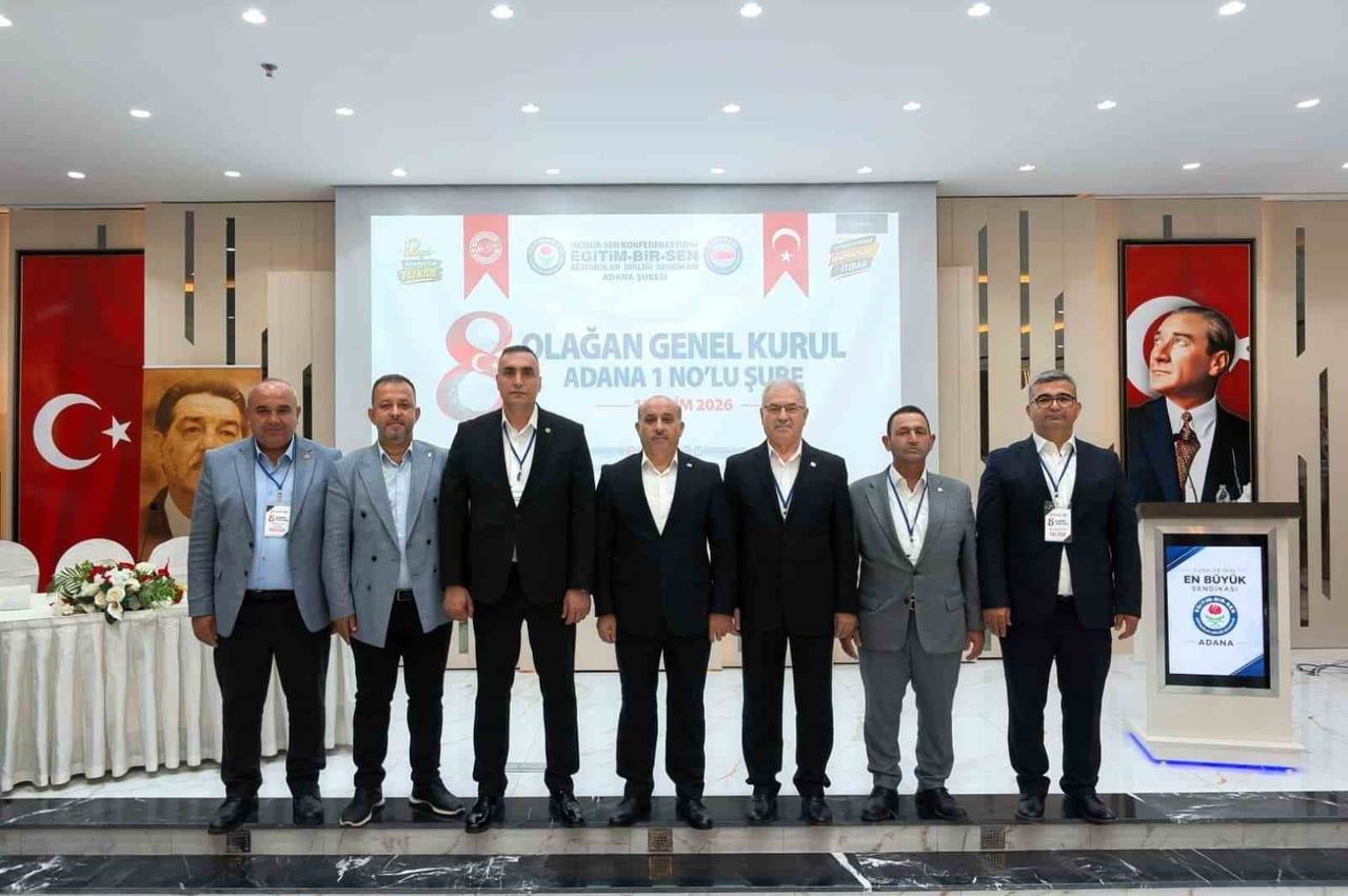 EĞİTİM-BİR-SEN ADANA ŞUBESİ’NİN 8. OLAĞAN GENEL KURULU’NDA GÖREVE SEÇİLEN MUSTAFA SARIGEÇİLİ...