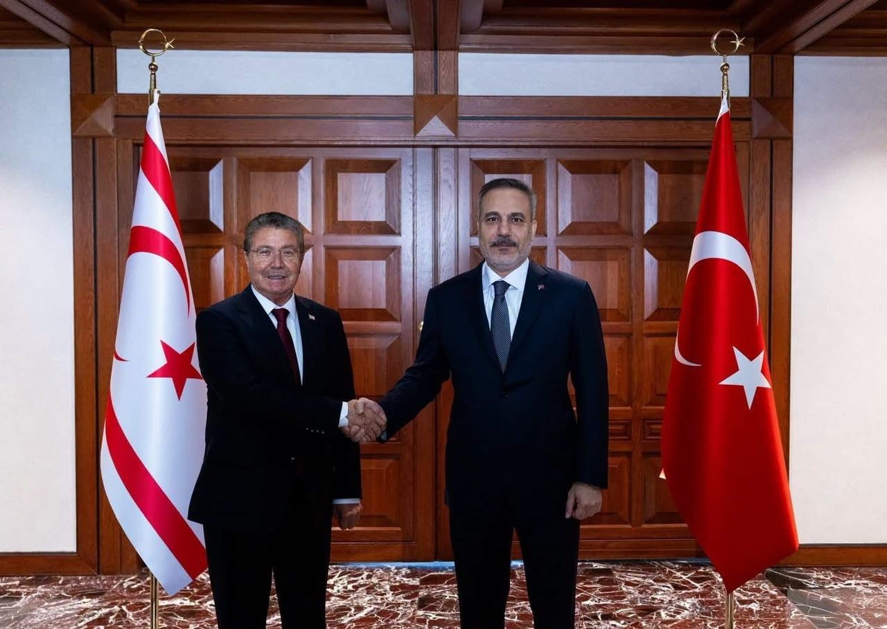 KUZEY KIBRIS TÜRK CUMHURİYETİ (KKTC) BAŞBAKANI ÜNAL ÜSTEL, DIŞİŞLERİ BAKANI HAKAN FİDAN’IN KIBRIS...