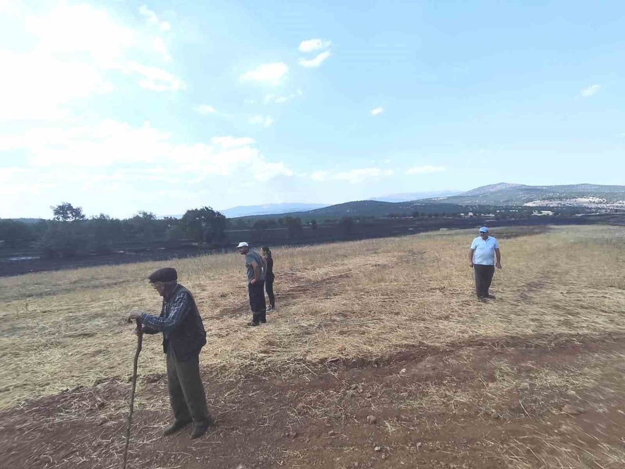 KÜTAHYA’DA YANGININ ARDINDAN TARIM ARAZİLERİNDE HASAR TESPİTİ