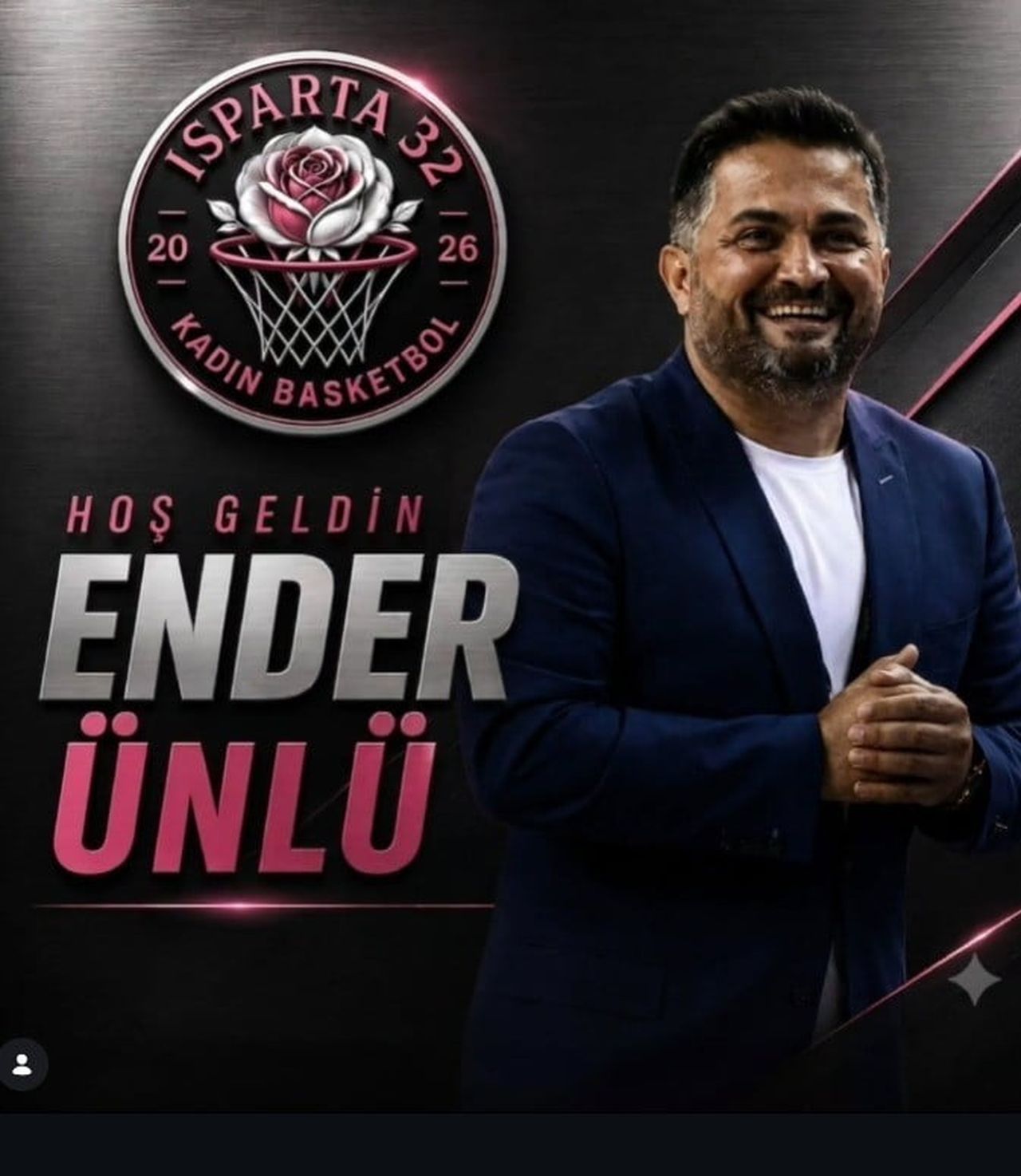 KAYSERİLİ BAŞARILI BASKETBOL ANTRENÖRÜ ENDER ÜNLÜ; ISPARTA 32 KADIN BASKETBOL İLE 3+2 YILLIK...