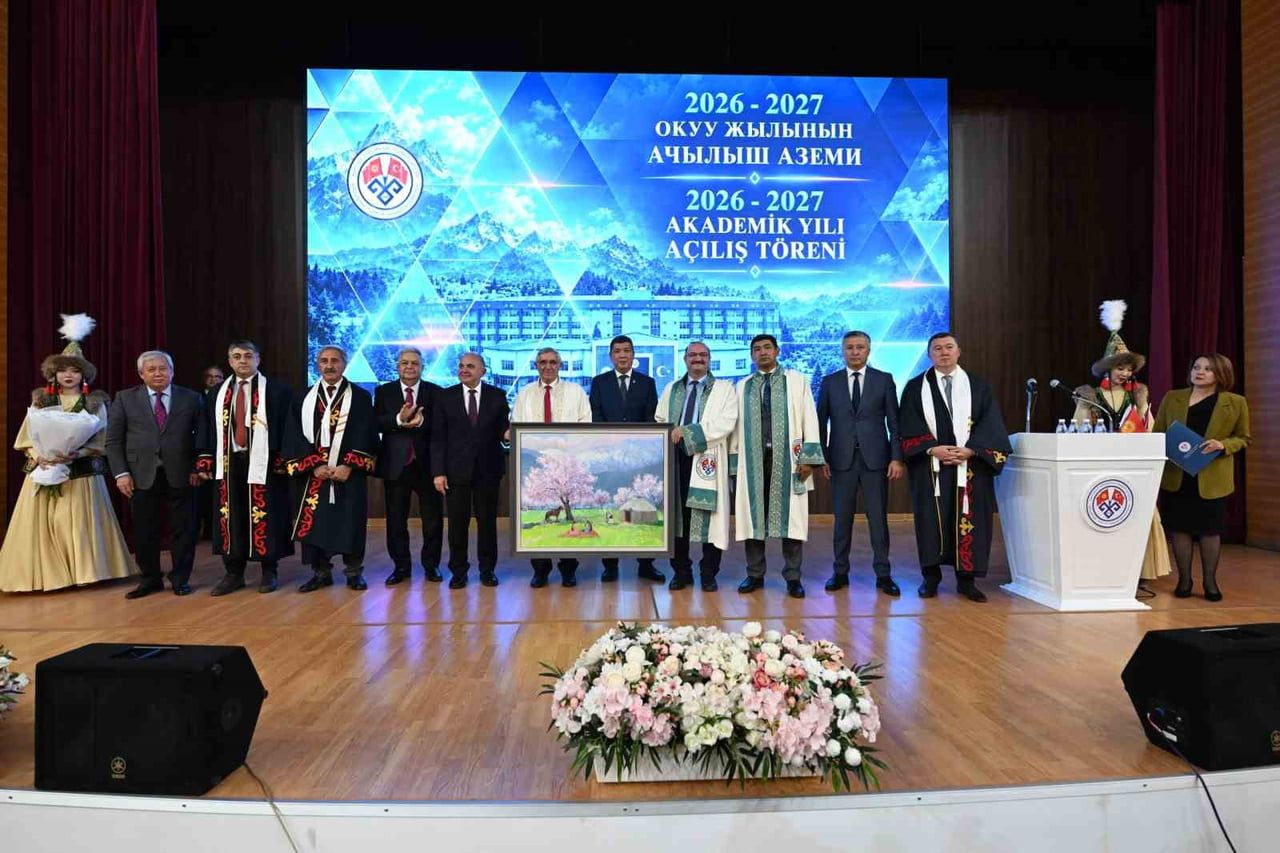 ATATÜRK ÜNİVERSİTESİ REKTÖRÜ PROF. DR. AHMET HACIMÜFTÜOĞLU, KIRGIZİSTAN-TÜRKİYE MANAS ÜNİVERSİTESİ...