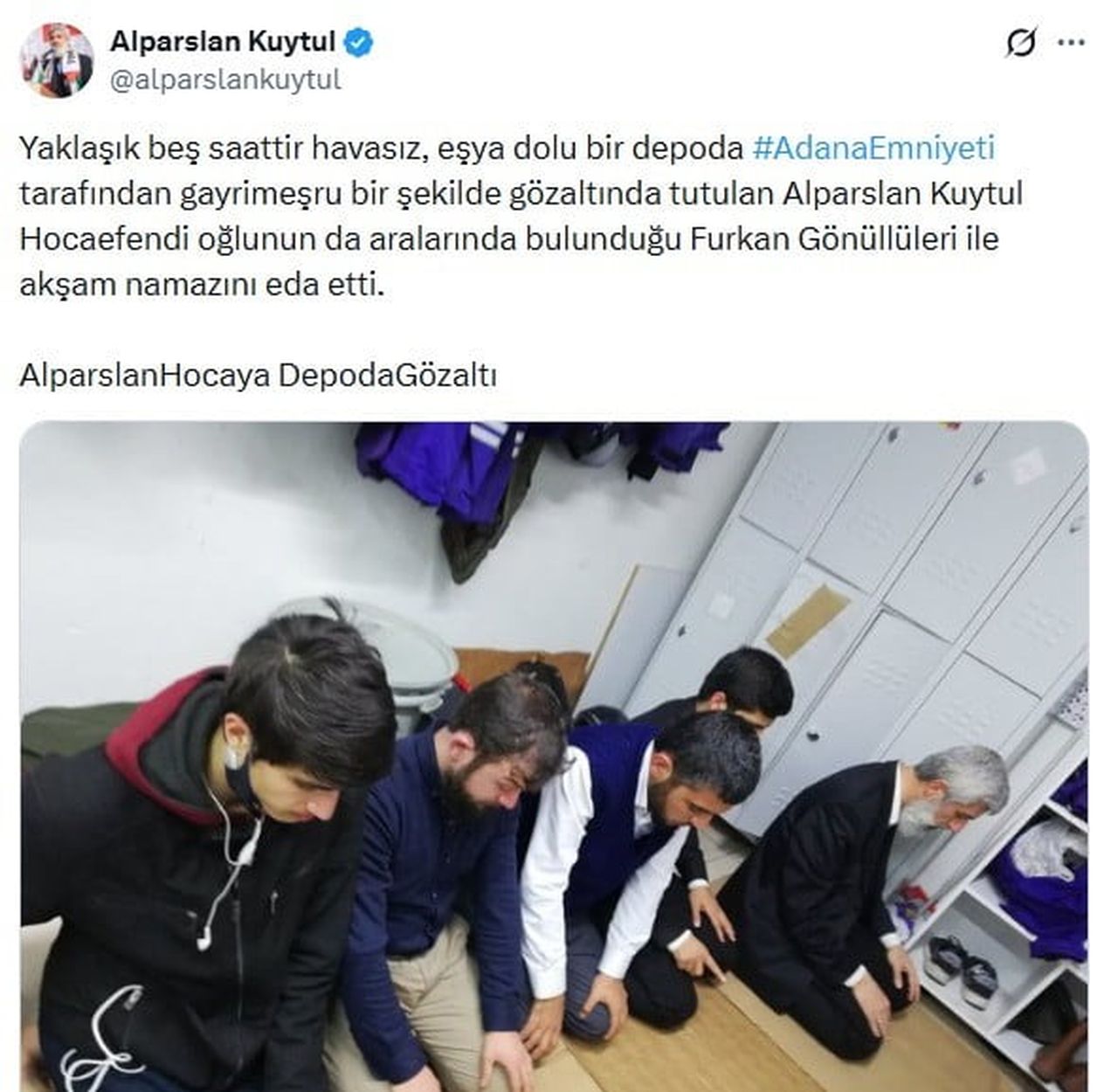 KUYTULCULAR OPERASYONUNDA GÖZALTINA ALINAN ALPARSLAN KUYTUL'UN KENDİ SOSYAL MEDYA HESABINDAN...