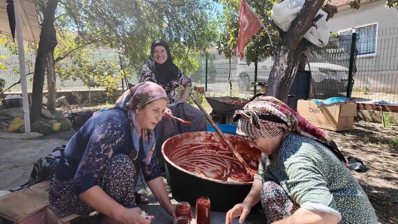 KÖY YAŞAMININ ÖNEMLİ GELENEKLERİNDEN BİRİ OLAN İMECE, ALAYBEY MAHALLESİ'NDE KIŞ HAZIRLIKLARI...