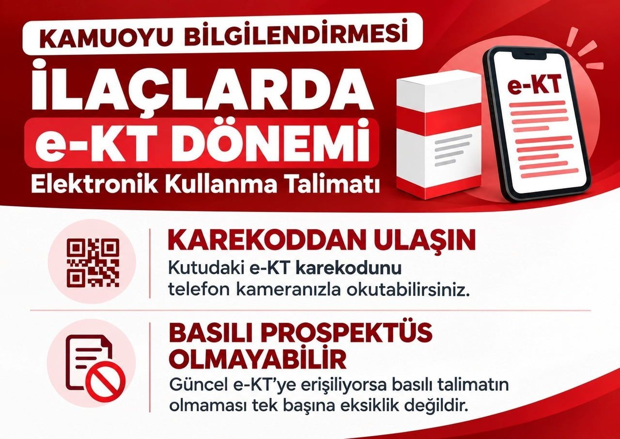 İLAÇ KUTULARINDA BASILI KULLANMA TALİMATININ (PROSPEKTÜS) BULUNMAMASININ, ELEKTRONİK KULLANMA...