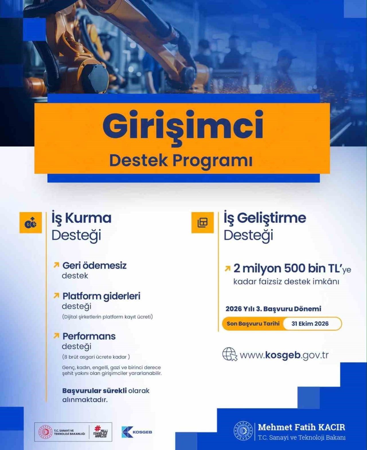 AĞRI’DA GİRİŞİMCİLERE KOSGEB’DEN DESTEK İMKANI
