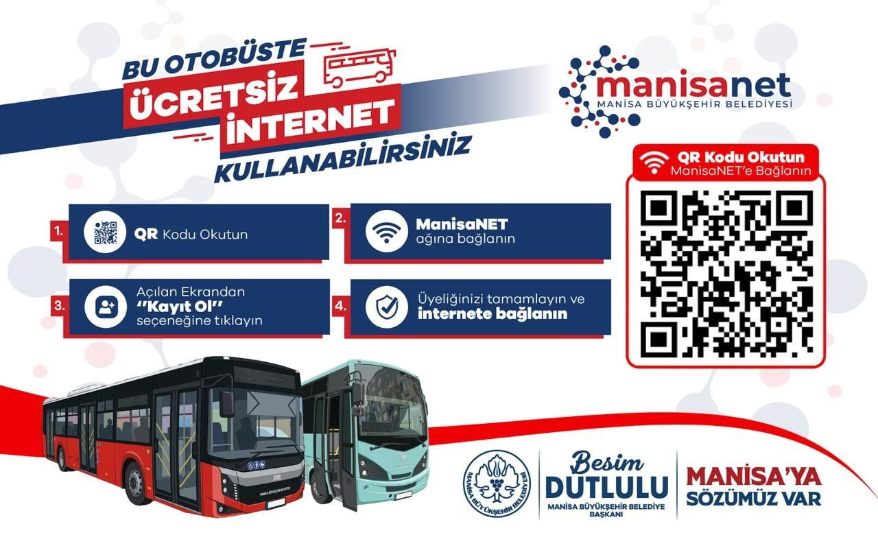 MANİSA BÜYÜKŞEHİR BELEDİYESİ, KENT GENELİNDE YAYGINLAŞTIRDIĞI ÜCRETSİZ İNTERNET HİZMETİ...