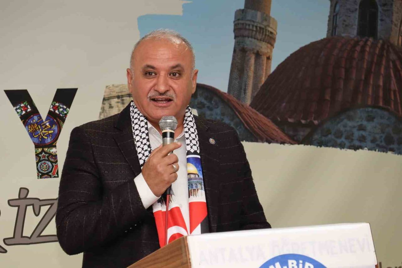 MEMUR-SEN ANTALYA TEMSİLCİSİ VE EĞİTİM-BİR-SEN ANTALYA ŞUBE BAŞKANI EYÜP BÜLENT MİRAN, İSRAİL...