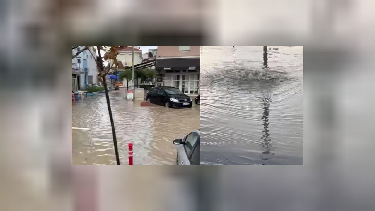 Çeşme'de Sağanak Yağış ve Hortum: Cadde ve Sokaklar Sular Altında Kaldı